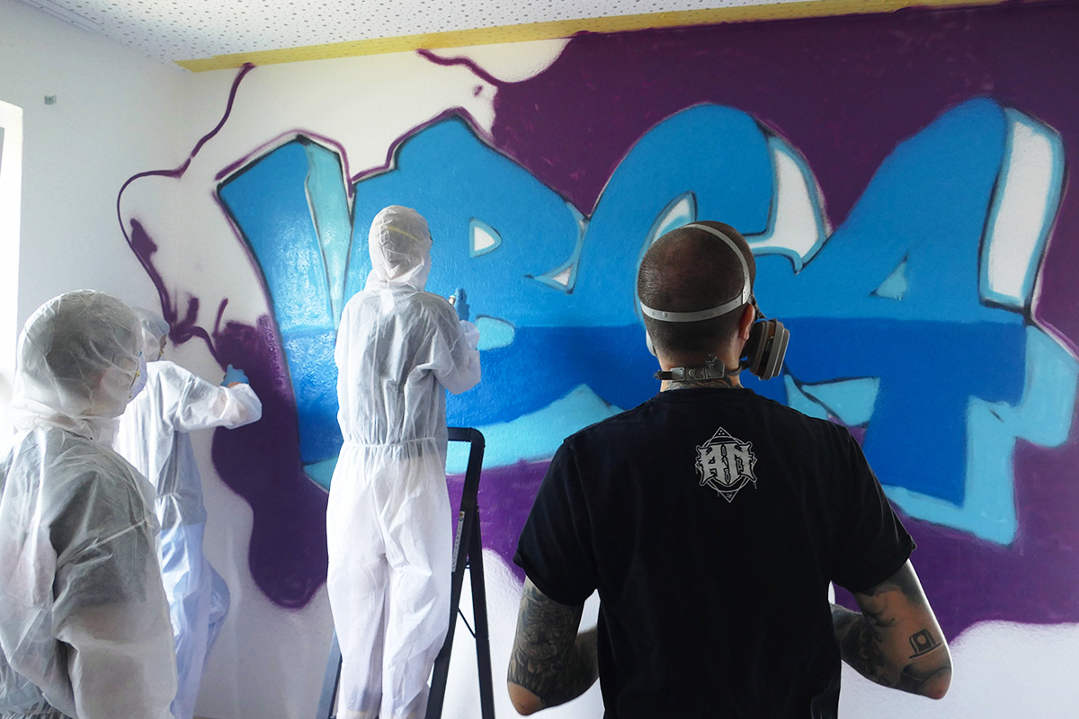 Graffitiprojekt bringt Farbe ins Wohnangebot
